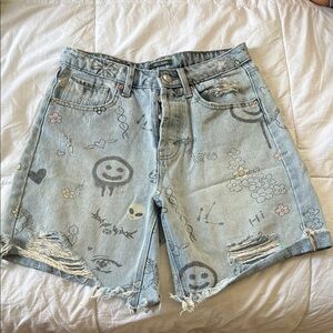 Wild Fable Light Blue Denim Shorts